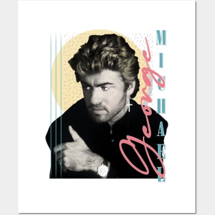 George Michael / Faded Vintage Look Design Posters and Art